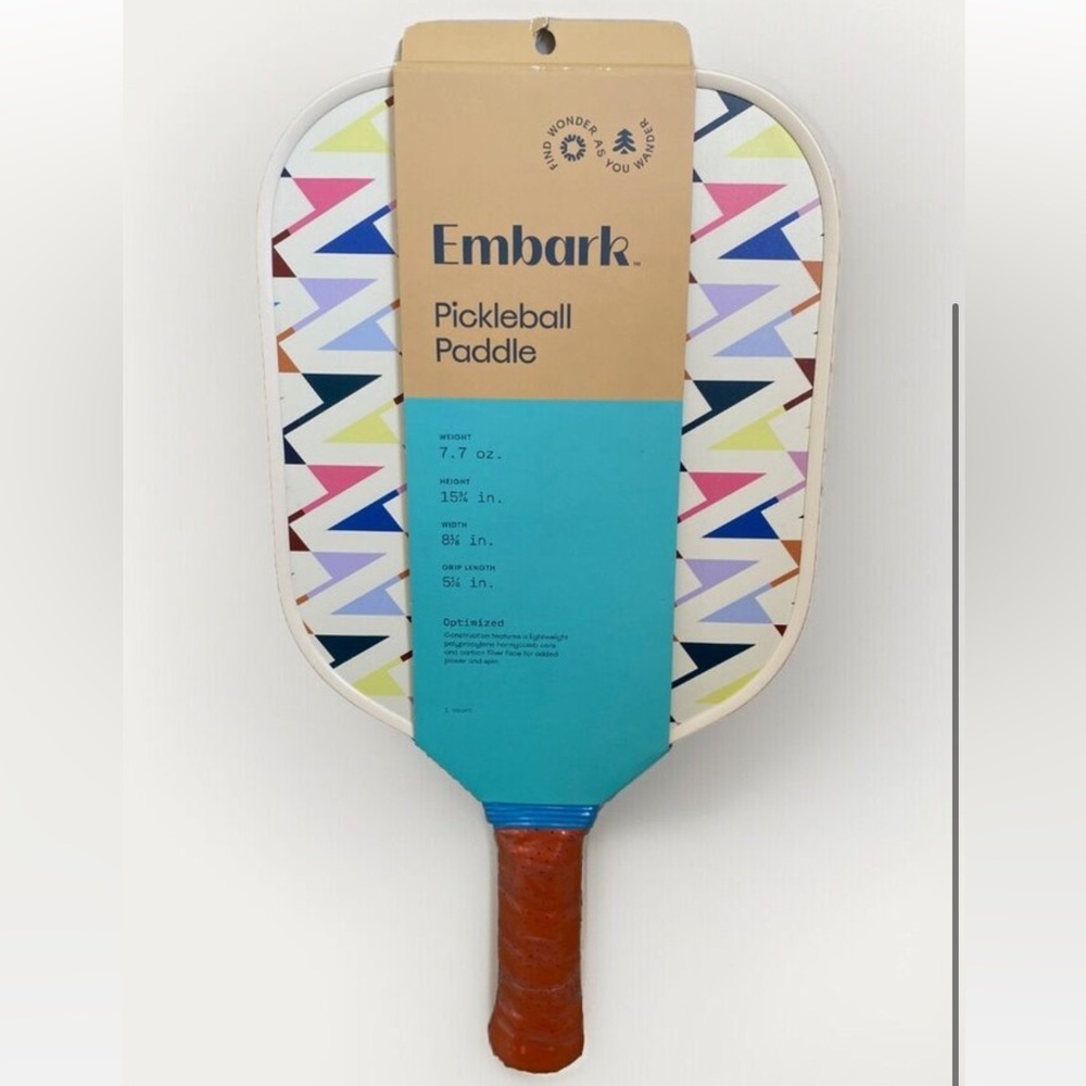 Embark Pickleball Paddle Colorful Lightweight Durable NWT